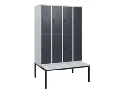 Dubbeldekse dekenkist,HxBxD 1950x1200x815mm,4x2vak.,vak B 300mm