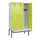 locker met bank,HxBxD 2120x1200x815mm,3vak,vak B 400mm,draaigrendel