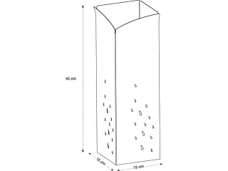 Metalen Paraplubak Wit 15 X 15 X 45 Cm - 4