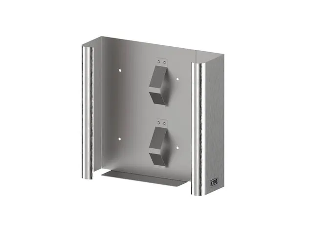 CMT Swoosh handschoendispenser Duo in breedte verstelbaar RVS