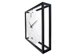 Tafel/wandklok NeXtime Time Frame 40x40cm wit metaal - 4