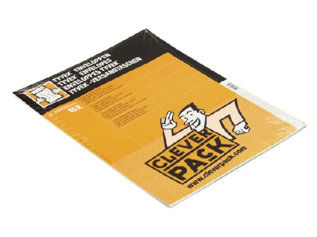 Envelop CleverPack Tyvek E4 305x394mm zelfklevend wit pak à 10 stuks