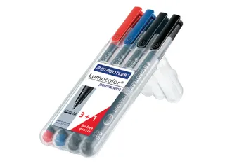 Viltstift Staedtler OHP Lumocolor 317 Medium 1.0mm Assorti 4 stuks - 2
