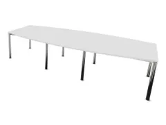 vergadertafel,HxBxD 740x3200x1400mm,vatvormig,Bl-wit