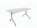 Table pliante Schaffenburg 160x80cm Blanc craie 25mm Cadre Alu