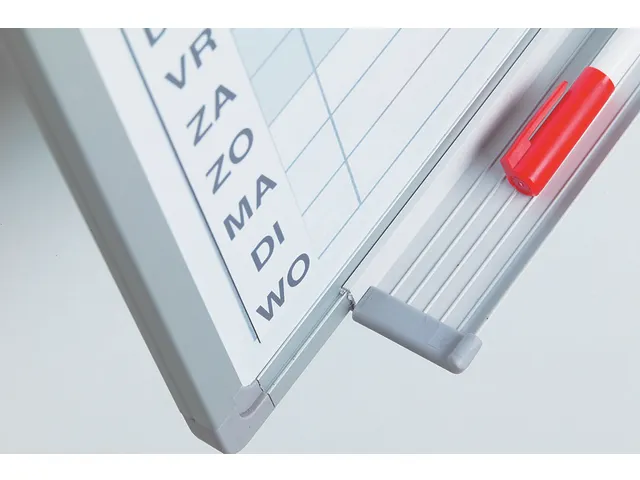 Verticale Jaarplanner Magnetisch 60x90cm Engels Softline profiel 8mm