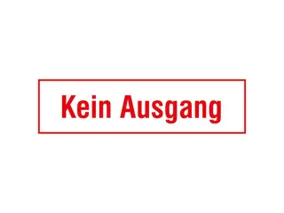 aanwijzingsbord,Geen uitgang,PVC,om te verlijmen,HxB 70x250mm - 1