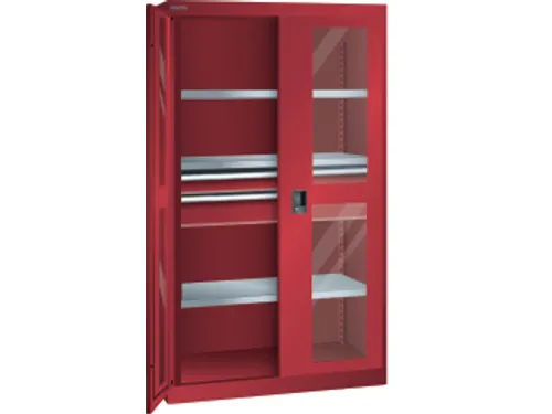 zwaarlastkast met openslaande deuren,HxBxD 1950x1100x641mm,lak RAL3003