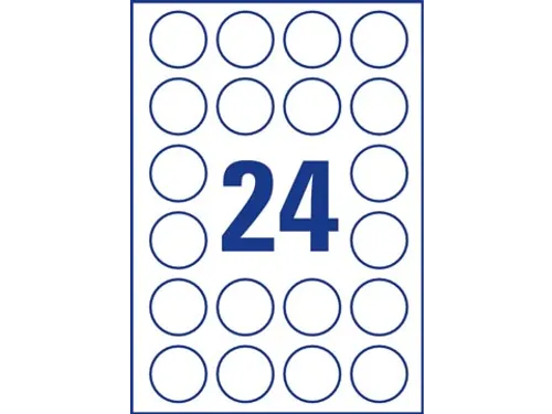 Rond Etiket Avery Zweckform L7780-25 40mm Transparant 600 stuks