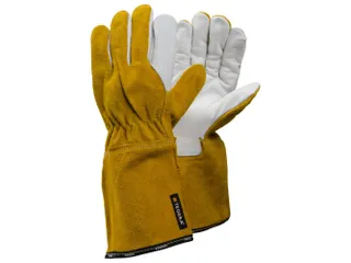 Tegera 8 lashandschoenen, wit/geel, maat 8, per 6 paar - 1