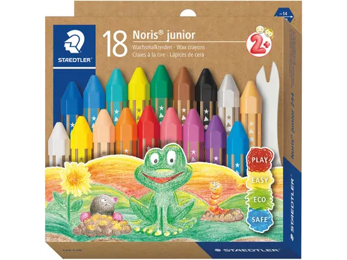 Noris Junior waskrijt, etui van 18 stuks