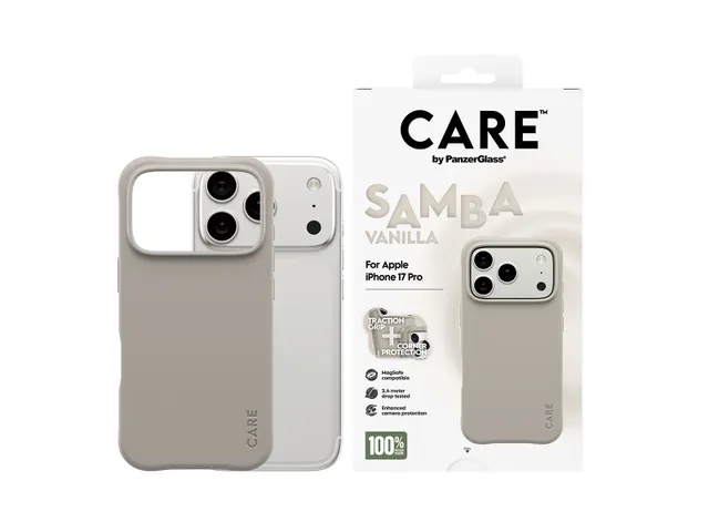 PanzerGlass CARE by Samba Case Vanilla w. MagSafe iPhone 17 Pro,