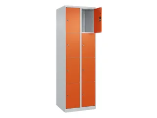 lockerkast,HxBxD 1850x600x500mm,2x4vakken,vak B 300mm,cil.-slot - 1