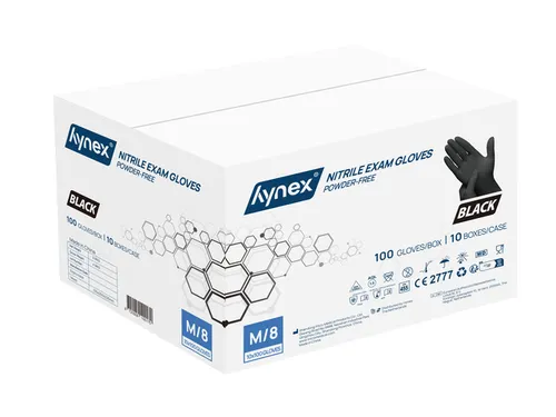 Handschoen Hynex Maat M nitril 100stuks zwart