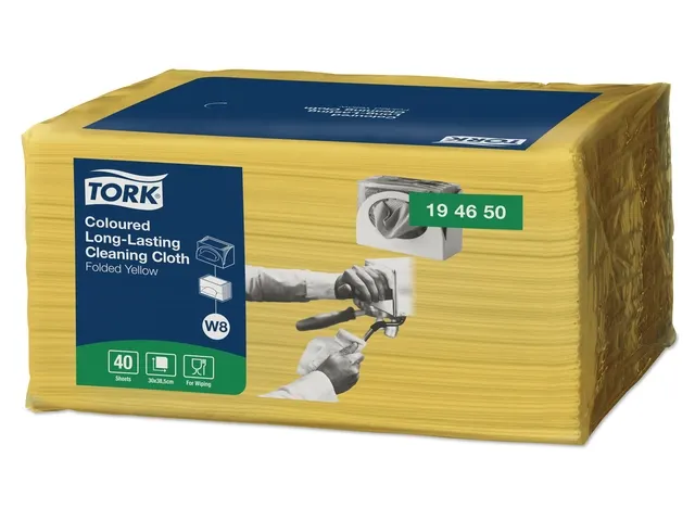 Reiningingsdoek Tork Long Lasting W8 multifunctioneel geel 194650