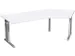 Bureau d’angle 680-820x2166x1130mm retour à gauche blanc pieds en C