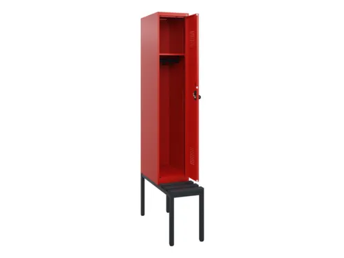 locker met bank,HxBxD 1950x300x815mm,1vak,vak B 300mm,draaigrendel