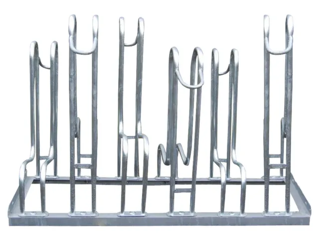 Fietsenrek L 2100mm 6plaatsen Dubbelzijdig Te Schroeven Verzinkt