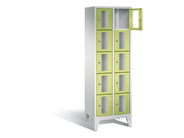 Lockerkast 1850x610x500mm 2x5 vakken Cilinderslot Poten, RDS1108060