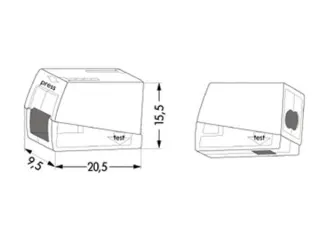Verlichtingsconnector, 2.5mm, 2 Rigid - 1 Flexibel, 105°, White - 3