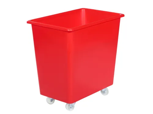 Verrijdbare Rechthoekige Bak 135 Liter Hxbxd 670X660X432Mm Pe Rood