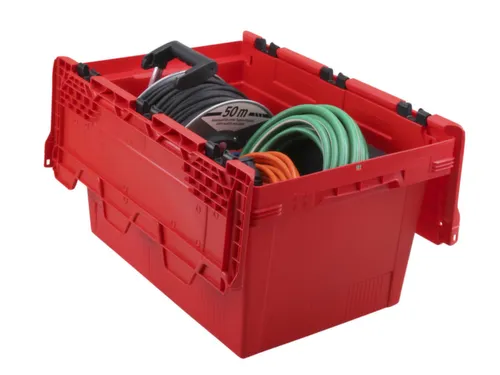 Euronorm-herbruikbare bakken,HxLxB 349x600x400mm,PP,rood