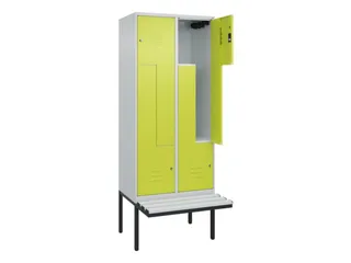 Z-garderobekast,HxBxD 2120x800x815mm,4vak,vak B 400mm,cil.-slot - 2