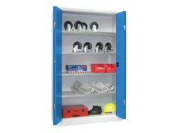 Vouwdeurkast 1950x1200x500mm 4legborden Verzinkt Ral7035 Front Ral5012