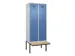 locker met bank,voor scheiding van kleding,HxBxD 2120x800x815mm,2vak