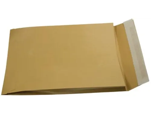 Gallery Zak-Enveloppen Bruin Met Balg 250x350x40 mm Stripsluiting