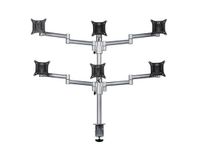 Skylon 6 schermen Monitorarm 2.0 - Zilver
