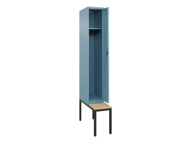 locker met bank,HxBxD 2120x300x815mm,1vak,vak B 300mm,cilinderslot