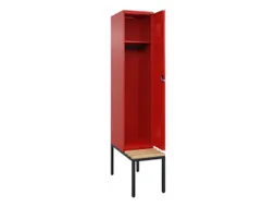 locker met bank,HxBxD 2120x400x815mm,1vak,vak B 400mm,cilinderslot