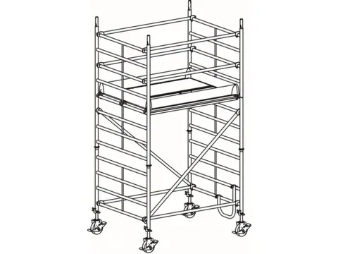 rolsteiger,reik H 4,4m,steiger H 3,64m,1platform(s),m. doorgang
