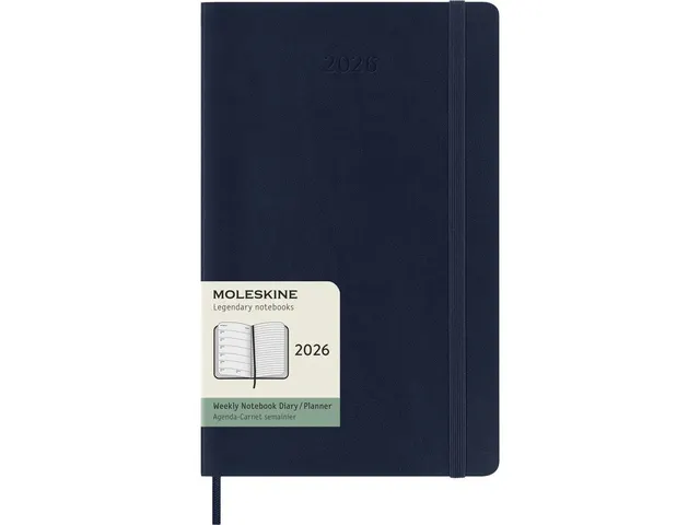 Agenda 2026 Moleskine Weekly Planner 7dag/1pagina Large Sapphire Blauw