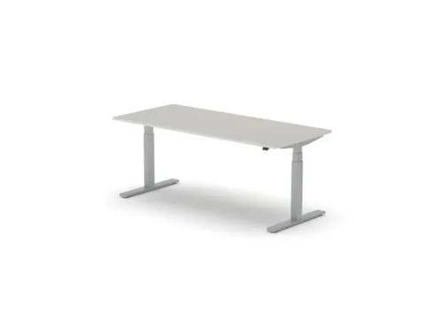 Elektrisch ihv bureau,HxBxD 650-1310x1800x800mm,blad lichtgrijs