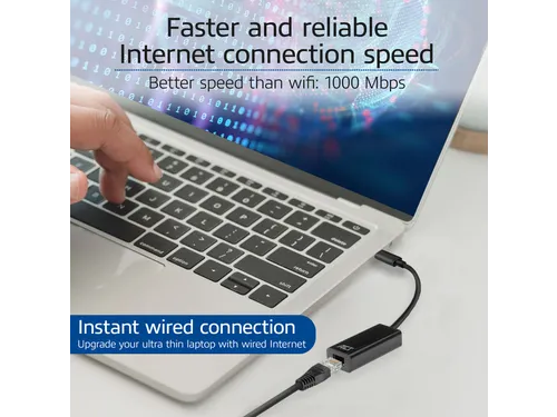 Adapter ACT USB-C naar Gigabit Ethernet 0.15 meter