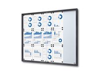 Vergrendelbaar notitiebord Indoor Slim 15xA4 Schuifdeuren Antraciet