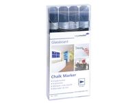 Legamaster Glasbord Chalk marker 2-3mm zwart set van 4