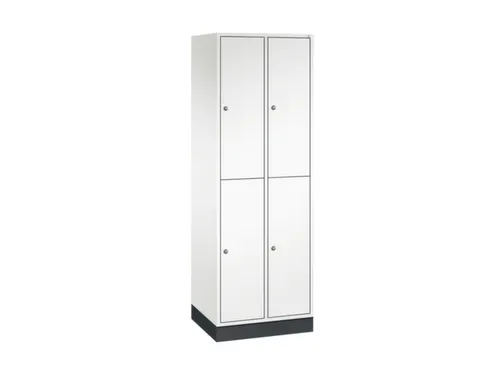 Dubbeldekse garderobekast,HxBxD 1950x620x500mm,2x2vak.,vak B 260mm