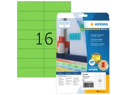 HERMA 4554 Verwijderbare etiketten A4 105x37mm Groen 320 stuks