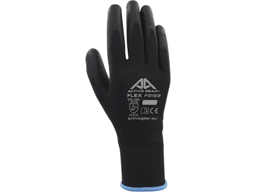 Handschoen ActiveGear grip PU-flex zwart large