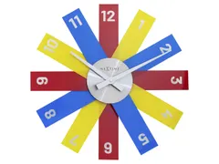 Design wandklok - 40cm- Stille klok - Multicolor - Acryl - NeXtime "Pl