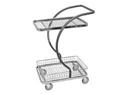 etagewagen,draagverm. 120kg,2etage(s),laadvl. LxB 595x360mm,staaletage