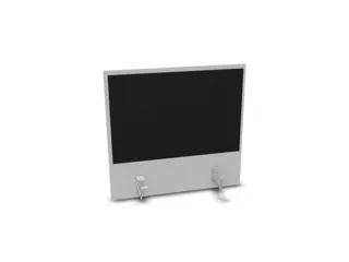 opzetpaneel bureau aanbouw achter MP-lichtgrijs BN8033-zwart 600mm - 1