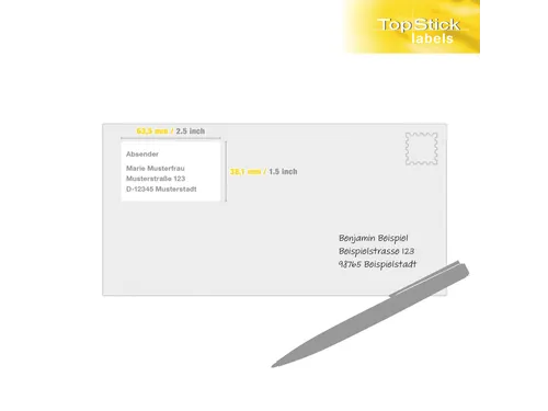 Etiketten universele labels A4 permanent 63,5x38,1mm Wit 2100 stuks