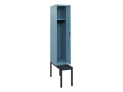locker met bank,HxBxD 1950x300x815mm,1vak,vak B 300mm,cilinderslot