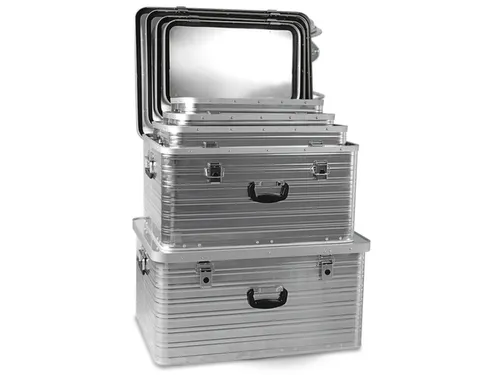 Set aluminium transportboxen,per box 1x27/45/69/101/141l
