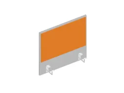 baliepaneel,v. bureau,aanbouw links,B 600mm,MP-lichtgrijs,BN3005-geel