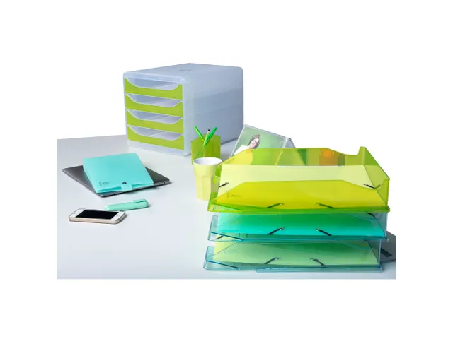 Brievenbak COMBO MID I groen/glossy/trans